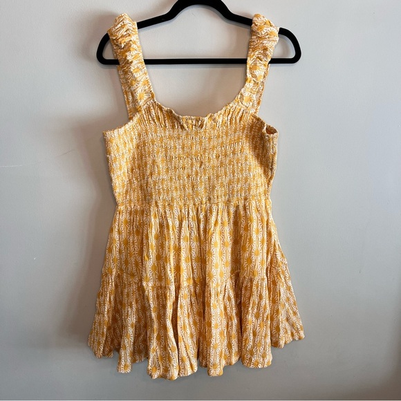 Free People Sweet Annie Mini Dress in Sunshine Combo Size Large - Picture 3 of 9